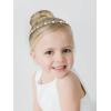 imageSWEETV Flower Girl Headpiece Silver Pearl Girls Headband for Wedding Princess Hair Accessories for Birthday Party First CommunionGold
