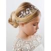 imageSWEETV Flower Girl Headpiece Silver Princess Wedding Headband Baby Girls Flower Pearl Hair Accessories for Birthday Party PhotographySilver