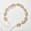 imageSWEETV Flower Girl Headpiece for Wedding Headband Silver Princess Hair Accessories Little Girls Toddler Kids Crystal Hair Bands for First CommunionGold