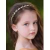 imageSWEETV Gold Baby Girl Headband Flower Girl Headpiece Princess Crystal Wedding Hair Accessories for Birthday Party PhotographyGold