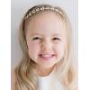 imageSWEETV Gold Baby Girl Headband Flower Girl Headpiece Princess Crystal Wedding Hair Accessories for Birthday Party PhotographyGold
