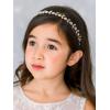 imageSWEETV Gold Baby Girl Headband Flower Girl Headpiece Princess Crystal Wedding Hair Accessories for Birthday Party PhotographyRose Gold
