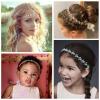 imageSWEETV Gold Baby Girl Headband Flower Girl Headpiece Princess Crystal Wedding Hair Accessories for Birthday Party PhotographyRose Gold