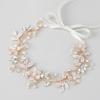 imageSWEETV HAIRBAND  Handmade Flower Girl Headpiece with Light Ivory Simulated Pearls Bright Crystals Clear Beads for Wedding Party First Communion Girls PrincessStyle Special Occasions