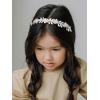imageSWEETV Hairband Flower Girl Headpiece for Wedding Communion Birthday Party  Pearl Girls Headband with Rhinestones  Girls Headpiece for Special Occasions  One Size  Silver 1Silver 1