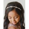 imageSWEETV Hairband Flower Girl Headpiece for Wedding Communion Birthday Party  Pearl Girls Headband with Rhinestones  Girls Headpiece for Special Occasions  One Size  Silver 1Silver 2