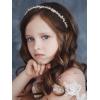 imageSWEETV Hairband Flower Girl Headpiece for Wedding Communion Birthday Party  Pearl Girls Headband with Rhinestones  Girls Headpiece for Special Occasions  One Size  Silver 1Silver 2
