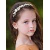 imageSWEETV Hairband Flower Girl Headpiece for Wedding Communion Birthday Party  Pearl Girls Headband with Rhinestones  Girls Headpiece for Special Occasions  One Size  Silver 1Silver 1