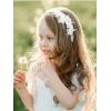 imageSWEETV Hairband for Girls Flower Girl Crown Communion Headpiece Princess Hair Accessories for Birthday Party