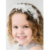 imageSWEETV Hairband for Girls Flower Girl Crown Communion Headpiece Princess Hair Accessories for Birthday Party
