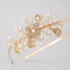 imageSWEETV Hairband for Wedding Flower Girl Headpiece with Glittering Rhinestones Gold One Size for Baby Girl Little Girl First Communion Birthday Party Prom Childrens Day Special OccasionsGold