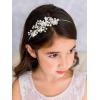 imageSWEETV Hairband for Wedding Flower Girl Headpiece with Glittering Rhinestones Gold One Size for Baby Girl Little Girl First Communion Birthday Party Prom Childrens Day Special OccasionsSilver