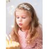 imageSWEETV Hairband for Wedding Flower Girl Headpiece with Glittering Rhinestones Gold One Size for Baby Girl Little Girl First Communion Birthday Party Prom Childrens Day Special OccasionsSilver