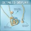 imageSWEETV Hypoallergenic Unicorn Necklace for Girls  18K Gold Plated Cubic Zirconia Initial Heart Pendant Unicorn Jewelry Gifts for BirthdayChristmasGold