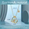 imageSWEETV Hypoallergenic Unicorn Necklace for Girls  18K Gold Plated Cubic Zirconia Initial Heart Pendant Unicorn Jewelry Gifts for BirthdayChristmasGold