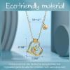 imageSWEETV Hypoallergenic Unicorn Necklace for Girls  18K Gold Plated Cubic Zirconia Initial Heart Pendant Unicorn Jewelry Gifts for BirthdayChristmasGold