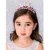 imageSWEETV Princess Tiaras for Little Girls Kids Dressup Crown Headband Birthday Wedding Halloween Cosplay Hair Accessories0ClearGold Rapunzel
