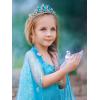 imageSWEETV Princess Tiaras for Little Girls Kids Dressup Crown Headband Birthday Wedding Halloween Cosplay Hair Accessories1BlueSilver Elsa