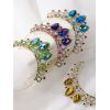 imageSWEETV Princess Tiaras for Little Girls Kids Dressup Crown Headband Birthday Wedding Halloween Cosplay Hair Accessories4Pink  Gold Aurora