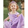 imageSWEETV Princess Tiaras for Little Girls Kids Dressup Crown Headband Birthday Wedding Halloween Cosplay Hair Accessories7PurpleGold Rapunzel