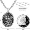 imageSWEETV Saint Archangel Pendant for Men Sterling Silver St MichaelVirgin MarySt JudeSt ChristopherSt BenedictNecklace Patron Saints Medals for Birthdays Traveland other EventsASt Michael Necklace Oval Charm