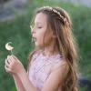 imageSWEETV Silver Flower Girl Headpiece for Wedding Crystal Floral Girls Headband Princess Hair Accessories for Birthday Party First CommunionGold