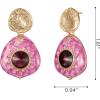 imageSWEETV Vintage 18K Gold Plated Statement Earrings for Women Trendy Antique Enamel Chunky Drop Dangle Earrings Big Crystal Earrings for Fashion Prom Jewelry GiftsPurple