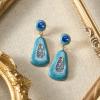 imageSWEETV Vintage 18K Gold Plated Statement Earrings for Women Trendy Antique Enamel Chunky Drop Dangle Earrings Big Crystal Earrings for Fashion Prom Jewelry GiftsLight BlueStyle02