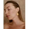 imageSWEETV Vintage 18K Gold Plated Statement Earrings for Women Trendy Antique Enamel Chunky Drop Dangle Earrings Big Crystal Earrings for Fashion Prom Jewelry GiftsChampagne