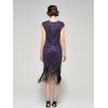 imageSWEETV Womens Flapper Dresses 1920s Great Gatsby Dresses Sequin Fringed Roaring 20s Cocktail DressPurple