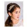 imageSWEETV Hairband for Wedding Flower Girl Headpiece with Glittering Rhinestones Gold One Size for Baby Girl Little Girl First Communion Birthday Party Prom Childrens Day Special OccasionsGold