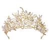 imageSWEETV Mermaid Tiara for Girls Women Gold Princess Crown Diadem Jeweled Headpiece Costume Hair Accessories for Birthday Prom Quinceanera HalloweenGold