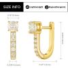 imageSWEETV 14K Gold Plated 925 Sterling Silver Huggie Earrings for Women Gold Small Stud Cuff Earrings Women Cubic Zirconia Womens CZ Jewelry Gift01GoldCZ