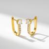 imageSWEETV 14K Gold Plated 925 Sterling Silver Huggie Earrings for Women Gold Small Stud Cuff Earrings Women Cubic Zirconia Womens CZ Jewelry Gift01GoldCZ