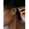 imageSWEETV 14K Gold Plated 925 Sterling Silver Huggie Earrings for Women Gold Small Stud Cuff Earrings Women Cubic Zirconia Womens CZ Jewelry Gift02Gold