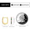 imageSWEETV 14K Gold Plated 925 Sterling Silver Post UShaped Square Hoop Earrings Rectangle Gold Hoop Earrings for Women Girls Cubic Zirconia01 Siver