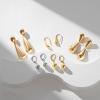 imageSWEETV 14K Gold Plated Statement Drop Dangle Earrings for Women Stunning Teardrop Waterdrop Leverback Womens Earrings Jewelry Gift 925 Sterling Silver Hypoallergenic03 Gold