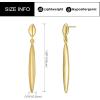 imageSWEETV 14K Gold Plated Statement Drop Dangle Earrings for Women Stunning Teardrop Waterdrop Leverback Womens Earrings Jewelry Gift 925 Sterling Silver Hypoallergenic04 Gold