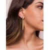 imageSWEETV 14K Gold Plated Statement Drop Dangle Earrings for Women Stunning Teardrop Waterdrop Leverback Womens Earrings Jewelry Gift 925 Sterling Silver Hypoallergenic04 Gold