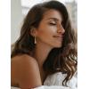 imageSWEETV 14K Gold Plated Statement Drop Dangle Earrings for Women Stunning Teardrop Waterdrop Leverback Womens Earrings Jewelry Gift 925 Sterling Silver Hypoallergenic03 Gold