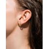 imageSWEETV 14K Gold Plated Twisted Hoop Earrings for Women Girls 925 Sterling Silver Post Cubic Zirconia Huggie Small Gold HoopCZ Stud Cuff Earring01 Emerald