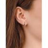 imageSWEETV 14K Gold Plated Twisted Hoop Earrings for Women Girls 925 Sterling Silver Post Cubic Zirconia Huggie Small Gold HoopCZ Stud Cuff Earring01 Silver