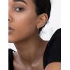 imageSWEETV 14K Gold Plated Twisted Hoop Earrings for Women Girls 925 Sterling Silver Post Cubic Zirconia Huggie Small Gold HoopCZ Stud Cuff Earring06 Black Gold