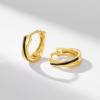imageSWEETV 14K Gold Plated Twisted Hoop Earrings for Women Girls 925 Sterling Silver Post Cubic Zirconia Huggie Small Gold HoopCZ Stud Cuff Earring06 Black Gold