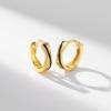 imageSWEETV 14K Gold Plated Twisted Hoop Earrings for Women Girls 925 Sterling Silver Post Cubic Zirconia Huggie Small Gold HoopCZ Stud Cuff Earring06 Black Gold