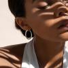 imageSWEETV 925 Sterling Silver Twisted Hoop Earrings for Women Round ClickTop Hypoallergenic Hoops Diameter 25304050MM300 Millimeters