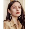 imageSWEETV Crystal Wedding Earrings for Brides Bridesmaid Bridal Earrings for Wedding Fancy Cubic Zirconia Rhinestone Dangling Earrings for Women Prom Party Jewelry Gifts SilverGold PlatedGold