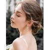 imageSWEETV Crystal Wedding Earrings for Brides Bridesmaid Bridal Earrings for Wedding Fancy Cubic Zirconia Rhinestone Dangling Earrings for Women Prom Party Jewelry Gifts SilverGold PlatedGoldLeaf 03