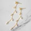 imageSWEETV Crystal Wedding Earrings for Brides Bridesmaid Bridal Earrings for Wedding Fancy Cubic Zirconia Rhinestone Dangling Earrings for Women Prom Party Jewelry Gifts SilverGold PlatedGoldOlive Leaf
