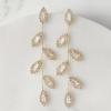 imageSWEETV Crystal Wedding Earrings for Brides Bridesmaid Bridal Earrings for Wedding Fancy Cubic Zirconia Rhinestone Dangling Earrings for Women Prom Party Jewelry Gifts SilverGold PlatedGold